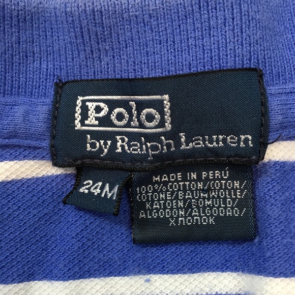 SOLD 24M POLO Boys Striped Short Sleeve polo Shirt - Picture 3 of 6